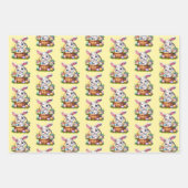 Niedlicher Cartoon Osterhase im wahrsten Sinne des Geschenkpapier Set (Vorderseite)