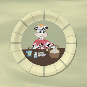 Niedlicher Cartoon Osterpapiere Teller