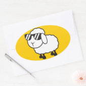 Niedlicher Cartoon Ovaler Aufkleber (Umschlag)