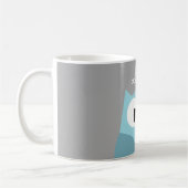 Niedlicher Cartoon Owl - Blauer und Grauer Individ Kaffeetasse (Links)