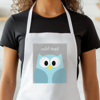 Niedlicher Cartoon Owl - Blauer und Grauer Individ