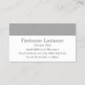 Niedlicher Cartoon Owl - Blauer und Grauer Individ Visitenkarte (Rückseite)