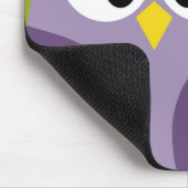 Niedlicher Cartoon Owl Lila und Pistachio Individu Mousepad (Ecke)