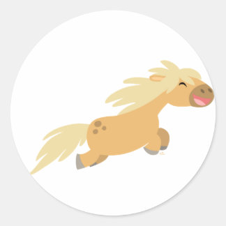 Niedlicher Cartoon Palomino Pony Aufkleber