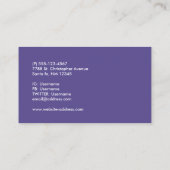 Niedlicher Cartoon Pals - Happy Unicorn & Bird Visitenkarte (Rückseite)