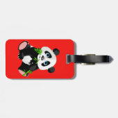 Niedlicher Cartoon Panda-Bär Gepäckanhänger (Rückseite horizontal)