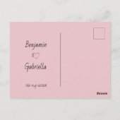 Niedlicher Cartoon Panda Liebhaber Herzens Valenti Postkarte (Rückseite)