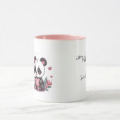 Niedlicher Cartoon Panda Liebhaber Herzens Valenti Tasse (Zentrum)