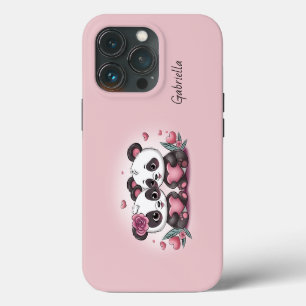 Niedlicher Cartoon Panda Liebhaber Herzlich Willko iPhone 13 Pro Hülle