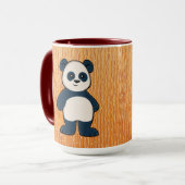 Niedlicher Cartoon Panda mit Bamboo-Tasse Tasse (Vorderseite Links)