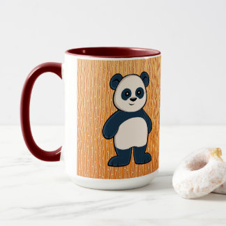 Niedlicher Cartoon Panda mit Bamboo-Tasse Tasse