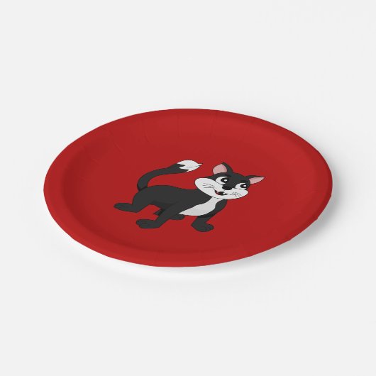 Niedlicher Cartoon Pappteller (Schrägansicht)