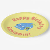 Niedlicher Cartoon Pappteller (Schrägansicht)