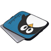 niedlicher Cartoon Penguin-Blauhintergrund Laptopschutzhülle (Vorne Knopf)