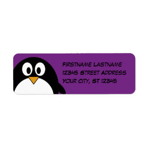 niedlicher Cartoon Penguin lila