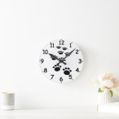 Niedlicher Cartoon Pet Pet Trail Runde Wanduhr (Zuhause)