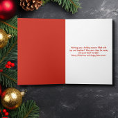 Niedlicher Cartoon Pferd Weihnachtsmannmütze Weihn Feiertagskarte