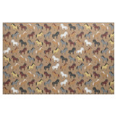 Niedlicher Cartoon Pferde Kinder leicht braun Stoff (Fat Quarter (45,7 x 55,9 cm))