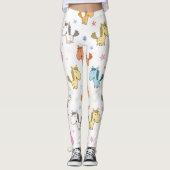 Niedlicher Cartoon Pferde Leggings (Vorderseite)