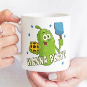 Niedlicher Cartoon Pickle Wanna Play Kaffeetasse