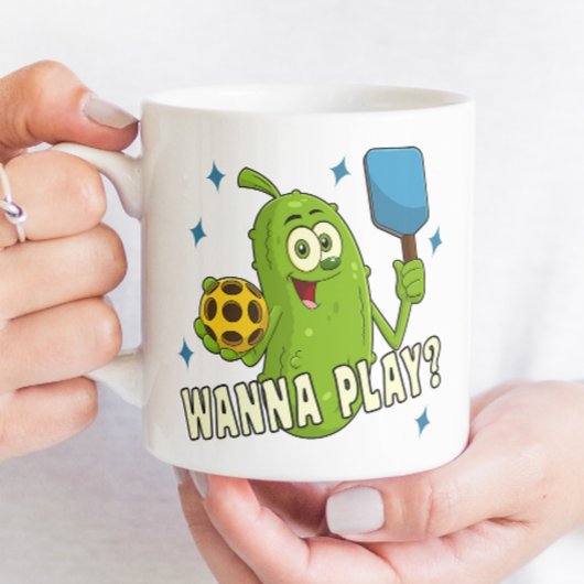 Niedlicher Cartoon Pickle Wanna Play Kaffeetasse