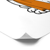 Niedlicher Cartoon Piebald Dackel mit Beanie Poster (Ecke)