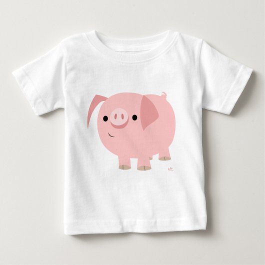 Niedlicher Cartoon Pig Baby T - Shirt (Vorderseite)