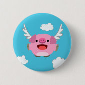 Niedlicher Cartoon Pig Button (Vorderseite)