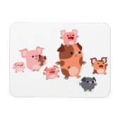 Niedlicher Cartoon Pig Familienmagnet Magnet (Horizontal)