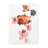 Niedlicher Cartoon Pig Familienmagnet Magnet (Vertikal)