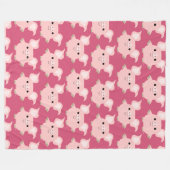 Niedlicher Cartoon Pig Fleece Blanket (Vorderseite (Horizontal))