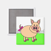 Niedlicher Cartoon Pig Magnet (Vorderseite/Rückseite)