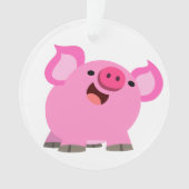 Niedlicher Cartoon Pig Ornament (Vorderseite)