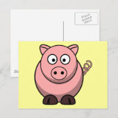 Niedlicher Cartoon Pig Postkarte (Vorne/Hinten)