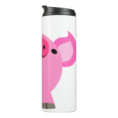 Niedlicher Cartoon Pig Thermosbecher (Nach rechts gedreht)