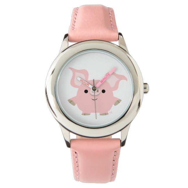 Niedlicher Cartoon Pig Watch Armbanduhr (Vorderseite)