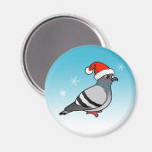 Niedlicher Cartoon Pigeon Santa Magnet (Vorderseite/Rückseite)