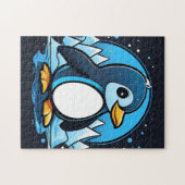 Niedlicher Cartoon Pinguin Cold Puzzle (Horizontal)