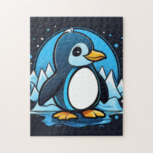Niedlicher Cartoon Pinguin Cold Puzzle