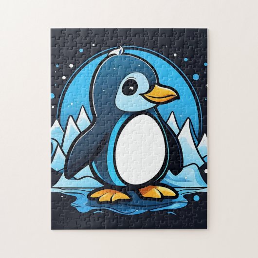Niedlicher Cartoon Pinguin Cold Puzzle (Vertikal)