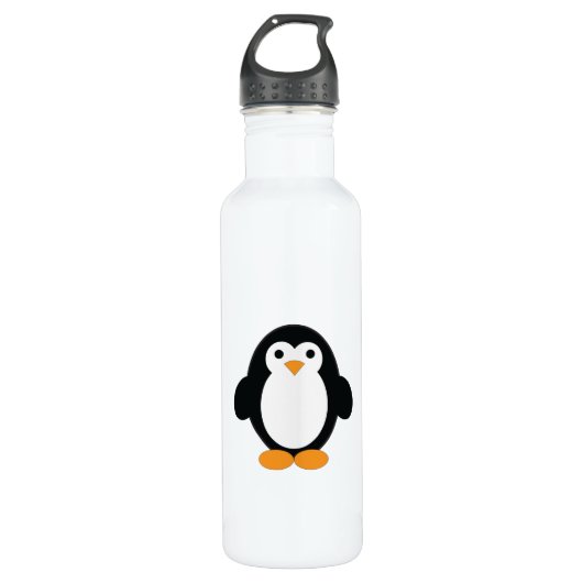 Niedlicher Cartoon Pinguin Edelstahlflasche (Vorderseite)