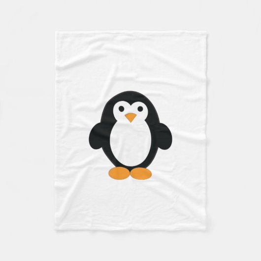 Niedlicher Cartoon Pinguin Fleecedecke (Vorderseite)