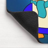 Niedlicher Cartoon Pinguin frostig eisblau Mousepad (Ecke)