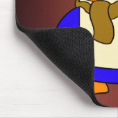 Niedlicher Cartoon Pinguin gegerbt Leder braun Mousepad (Ecke)