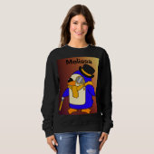 Niedlicher Cartoon Pinguin-Gelb Sweatshirt (Vorne ganz)