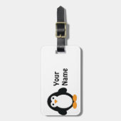 Niedlicher Cartoon Pinguin Gepäckanhänger (Vorderseite vertikal)