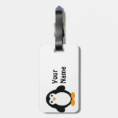 Niedlicher Cartoon Pinguin Gepäckanhänger (Rückseite vertikal)