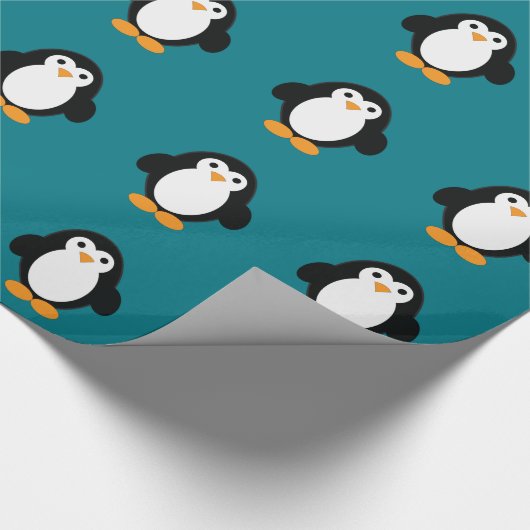Niedlicher Cartoon Pinguin Geschenkpapier (Ecke)