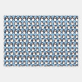 Niedlicher Cartoon Pinguin-Gesichtspattern Geschenkpapier Set (Vorderseite 3)
