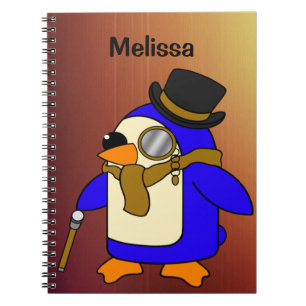 Niedlicher Cartoon Pinguin hellbraun Notizblock